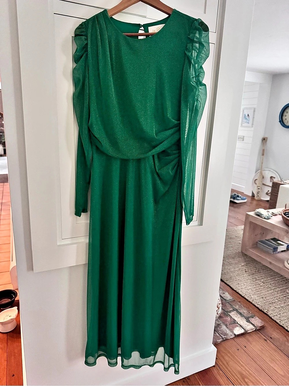 Lilly Pulitzer Preslie Long Sleeve Maxi Dress Green Medium EUC